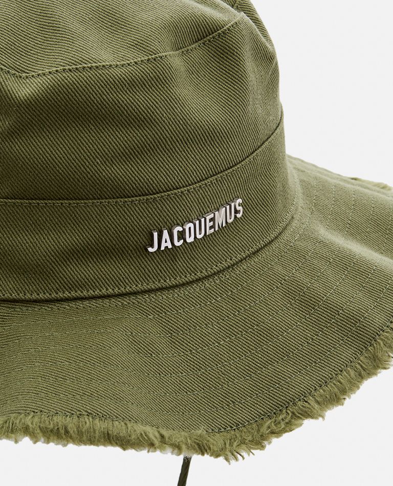 Shop Jacquemus Le Bob Artichaut Cotton Hat In Green