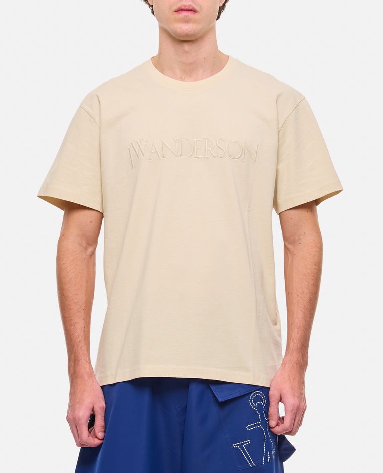JW Anderson  ,  Logo Embroidery T-shirt  ,  Beige L