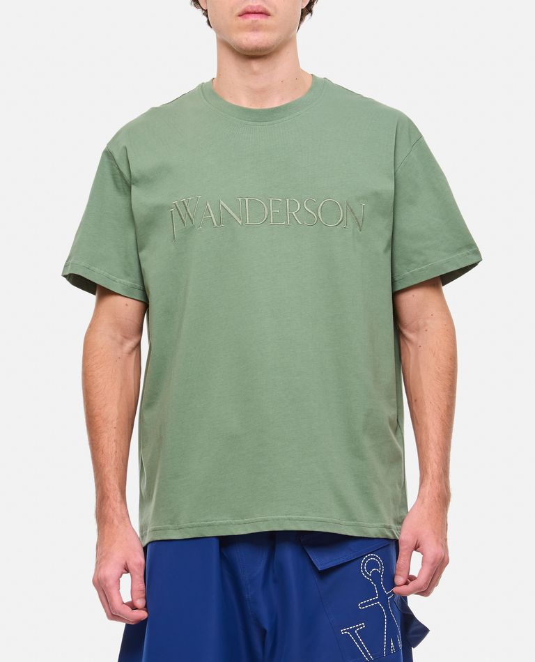 JW Anderson  ,  Logo Embroidery T-shirt  ,  Green XL