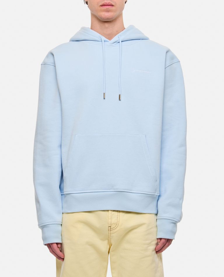 Shop Jacquemus Brode Cotton Sweatshirt In Sky Blue