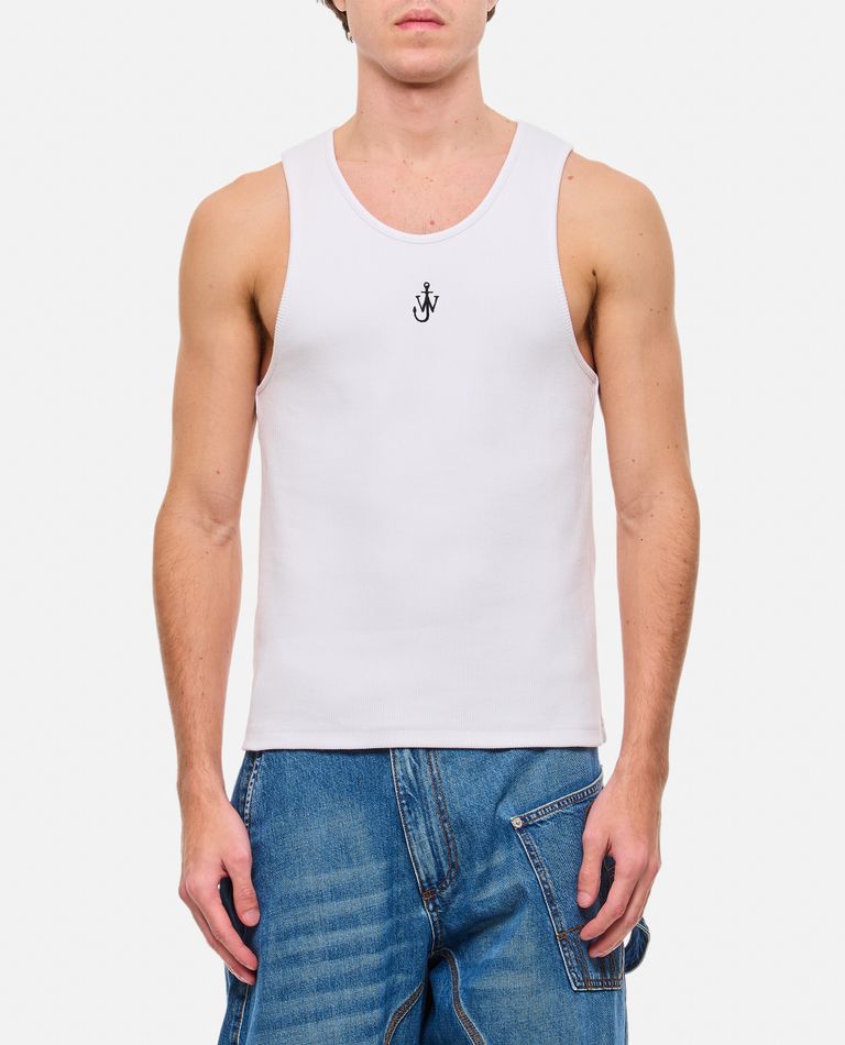 JW Anderson  ,  Anchor Embroidery Tank Top  ,  White XL