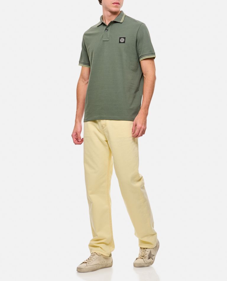 Stone Island  ,  Cotton Polo Shirt  ,  Green XL