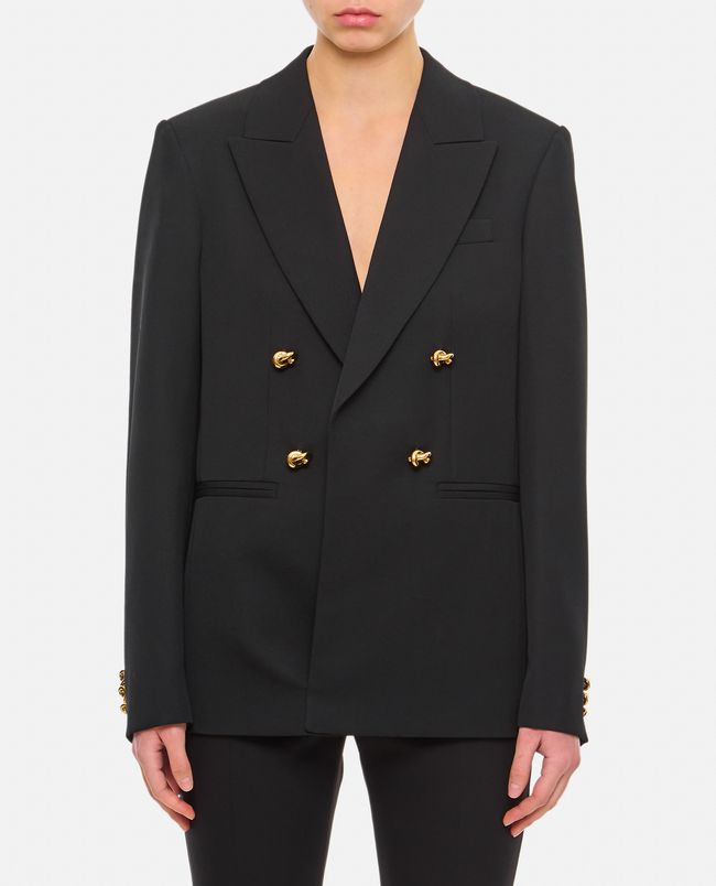 DOUBLE-BREASTED TWILL JACKET for Women - Bottega Veneta | Biffi