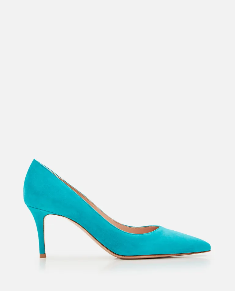 Shop Gianvito Rossi Gianvito Suede Pump In Sky Blue