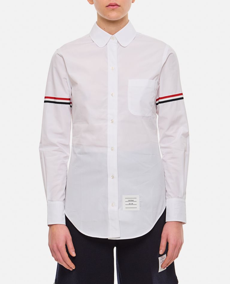 Thom Browne  ,  Classic Round Collar Poplin Shirt  ,  White 42