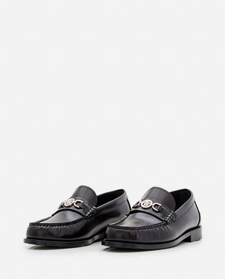 Versace  ,  Calf Leather Loafer  ,  Black 42