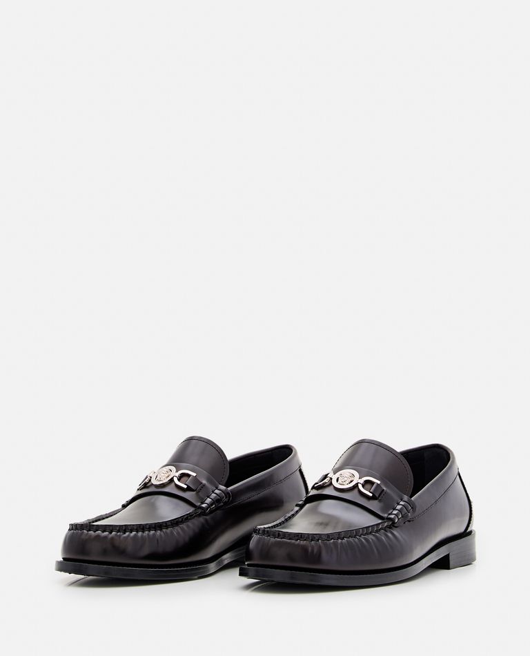 Versace  ,  Calf Leather Loafer  ,  Black 40