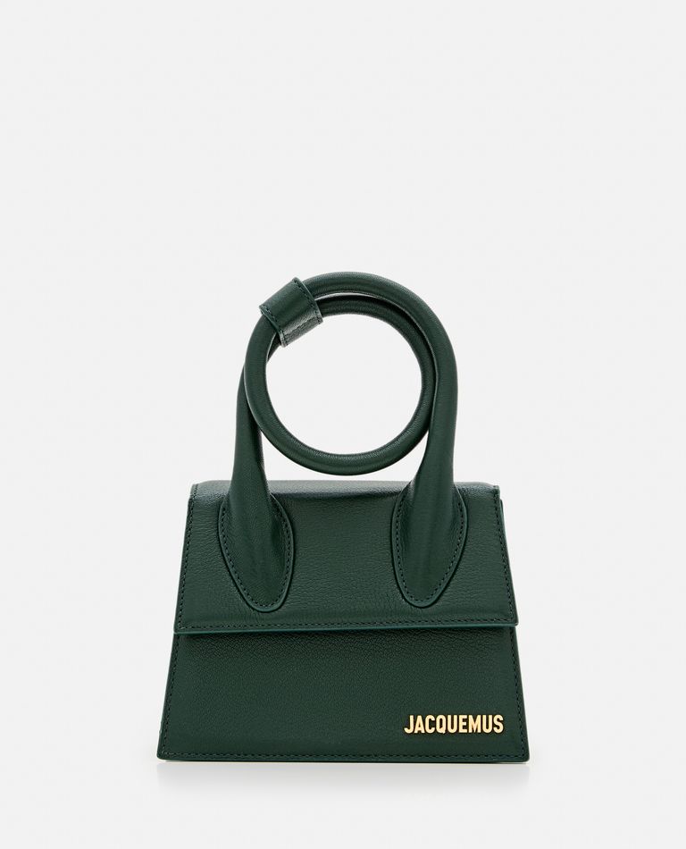 Jacquemus  ,  Le Chiquito Noeud Leather Shoulder Bag  ,  Green TU