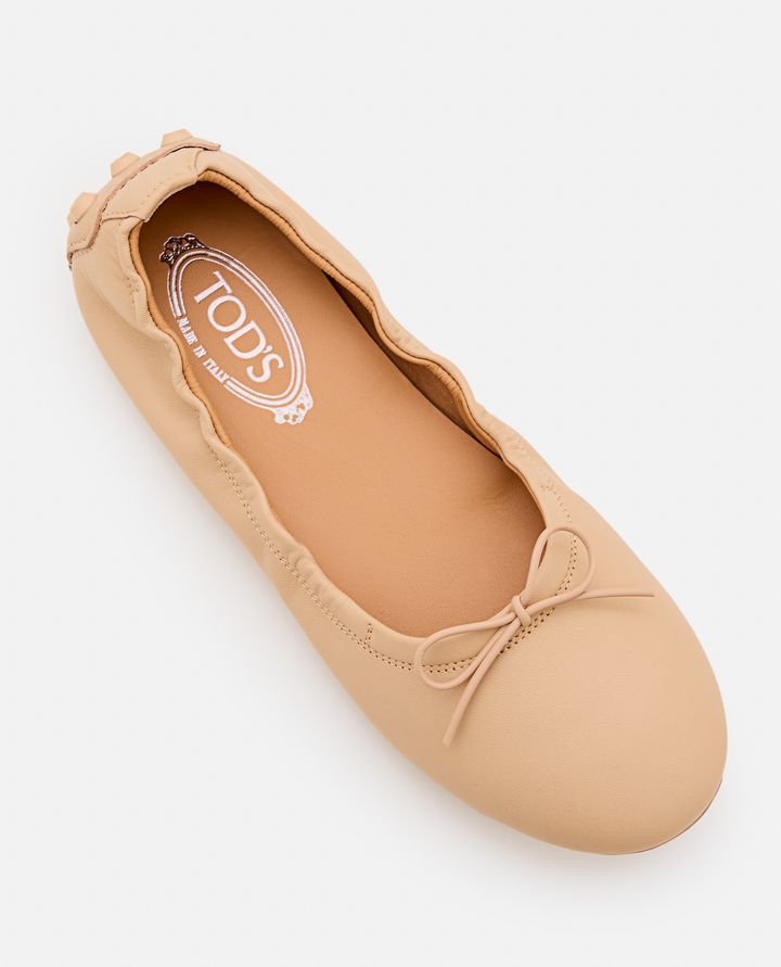 Tod's - GOMMINO LEATHER BALLET FLATS_4
