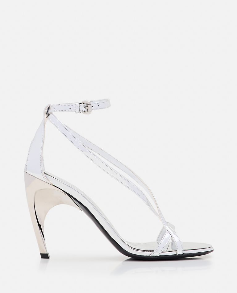 Alexander Mcqueen Sandal W/metal Heel In White