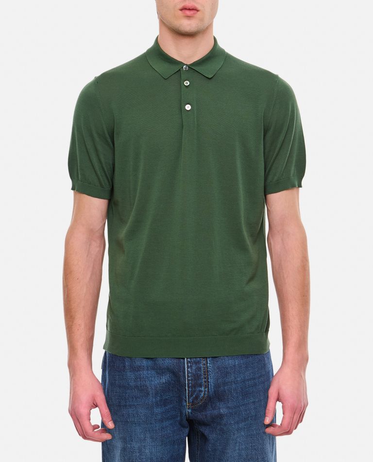 Drumohr  ,  Cotton Polo Shirt  ,  Green 50
