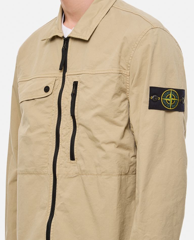 Stone island zip on sale overshirt