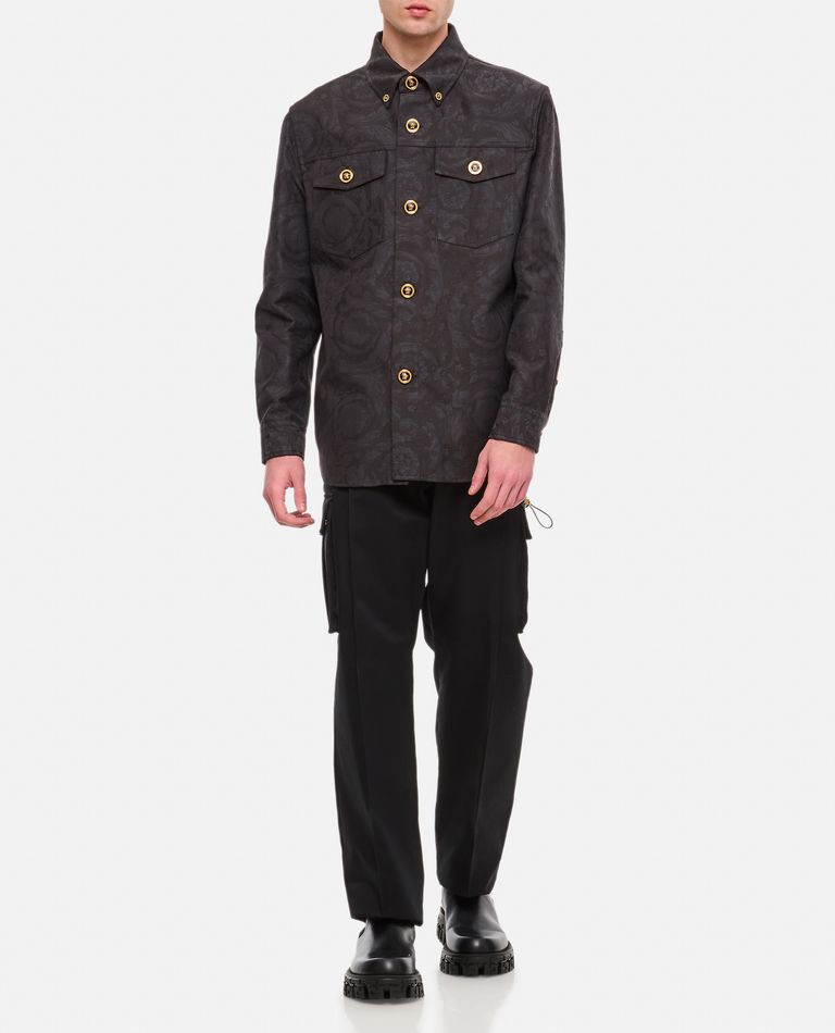 Versace  ,  Blouson Baroque Jacquard Cotton  ,  Grey 46