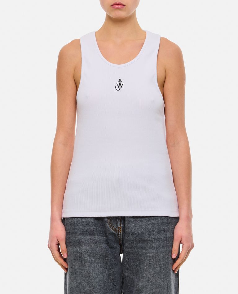 JW Anderson  ,  Anchor Embroidery Tank Top  ,  White XS