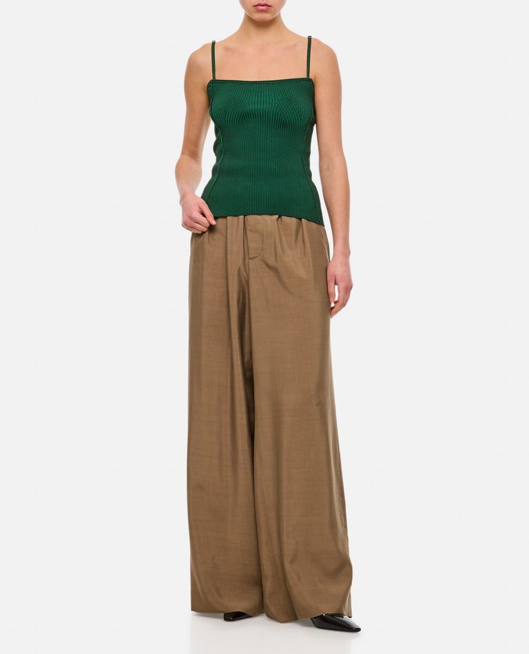 Quira  ,  Oversized Silk Trousers  ,  Brown 40