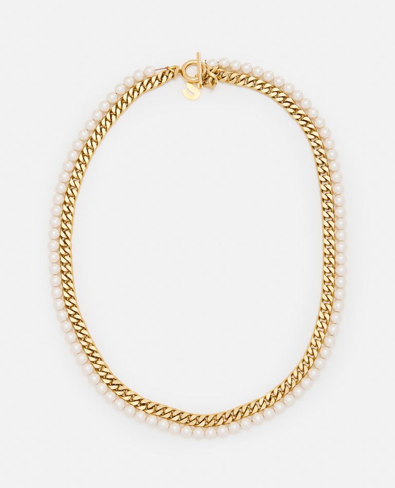 Sacai  ,  Pearl Chain Long Necklace  ,  Gold TU