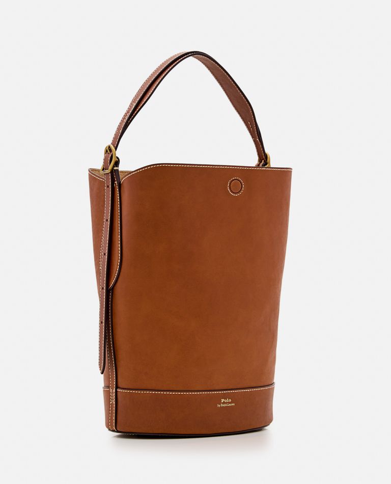 Polo Ralph Lauren  ,  Medium Bucket Leather Shoulder Bag  ,  Brown TU