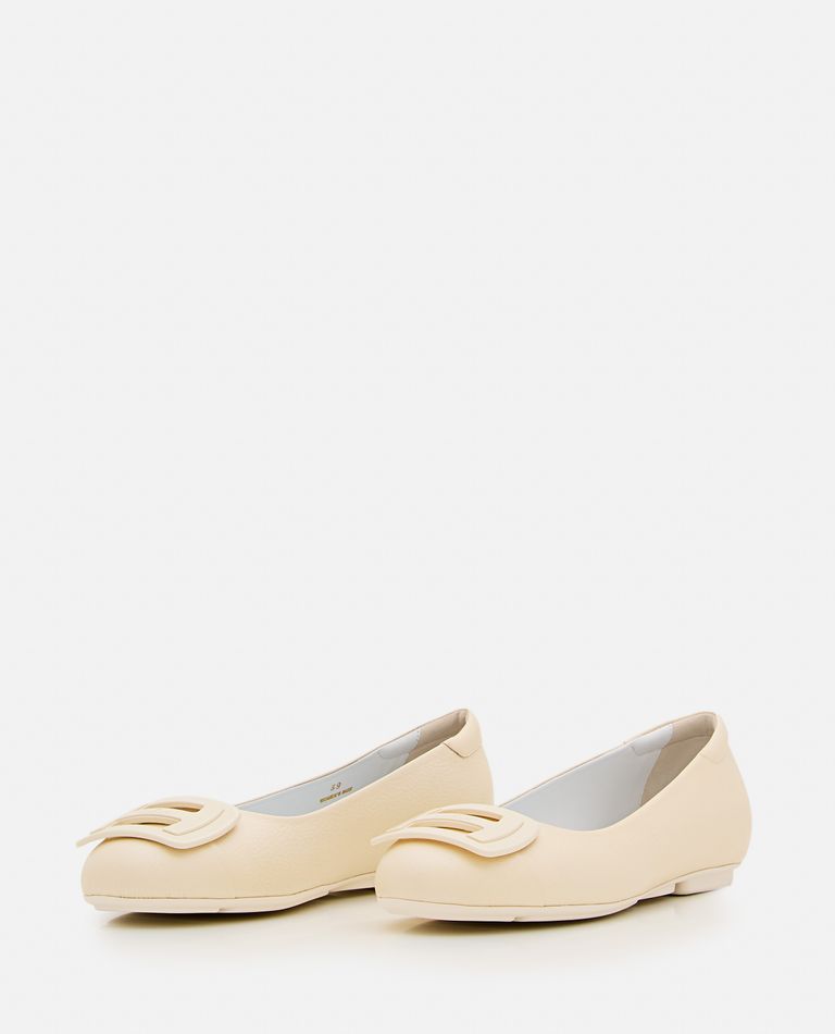 Hogan  ,  H661 Patent Leather Ballet Flats  ,  Beige 37