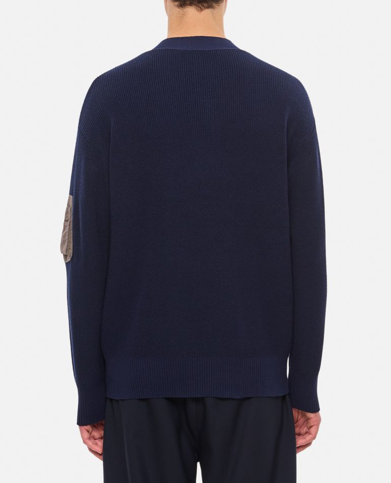 NYLON TWILL AND KNIT CARDIGAN for Men - Sacai | Biffi