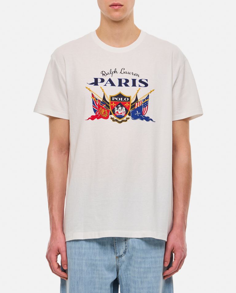 Polo Ralph Lauren  ,  T-shirt In Cotone Con Stampa   ,  Bianco L