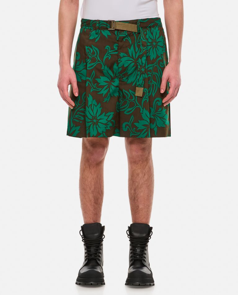 Sacai  ,  Floral Print Shorts  ,  Green 1