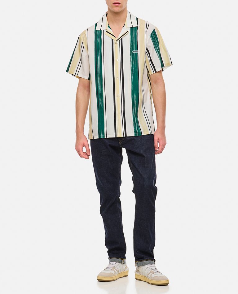 Lanvin  ,  Silk Printed Bowling Shirt  ,  Green 41