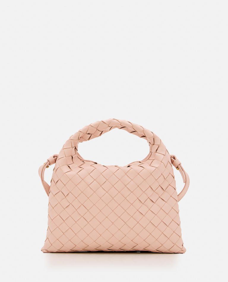Shop Bottega Veneta Mini Hop Hobo Leather Shoulder Bag In Rose
