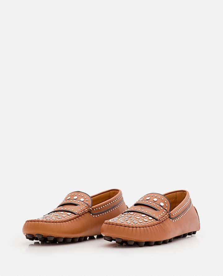 Tod's - GOMMINO LEATHER LOAFERS W/MIRROR DETAILS_2