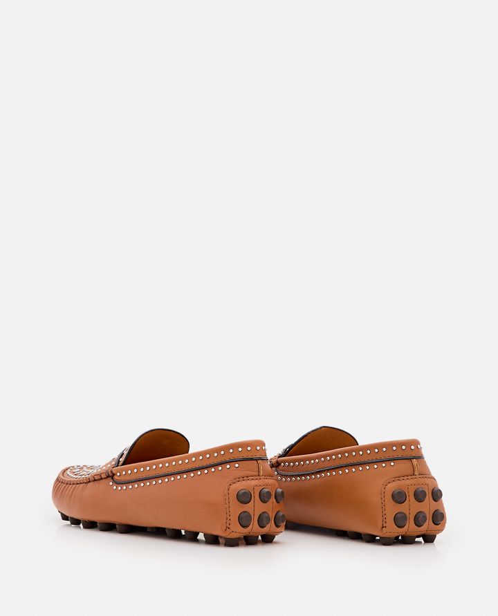 Tod's - GOMMINO LEATHER LOAFERS W/MIRROR DETAILS_3