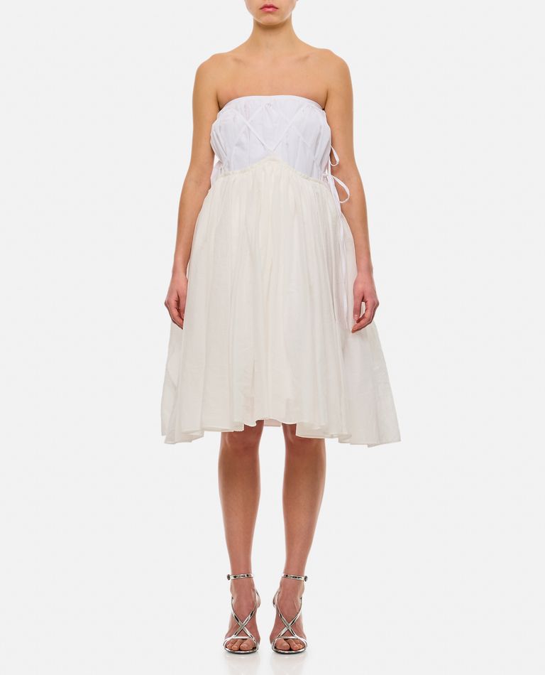 Quira  ,  Layered Maxi Cotton Skirt  ,  White 40