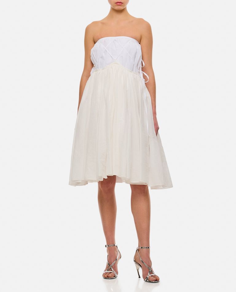 Quira  ,  Layered Maxi Cotton Skirt  ,  White 40