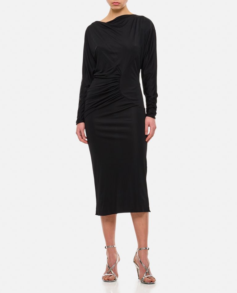 Shop Khaite Oron Dress In Black