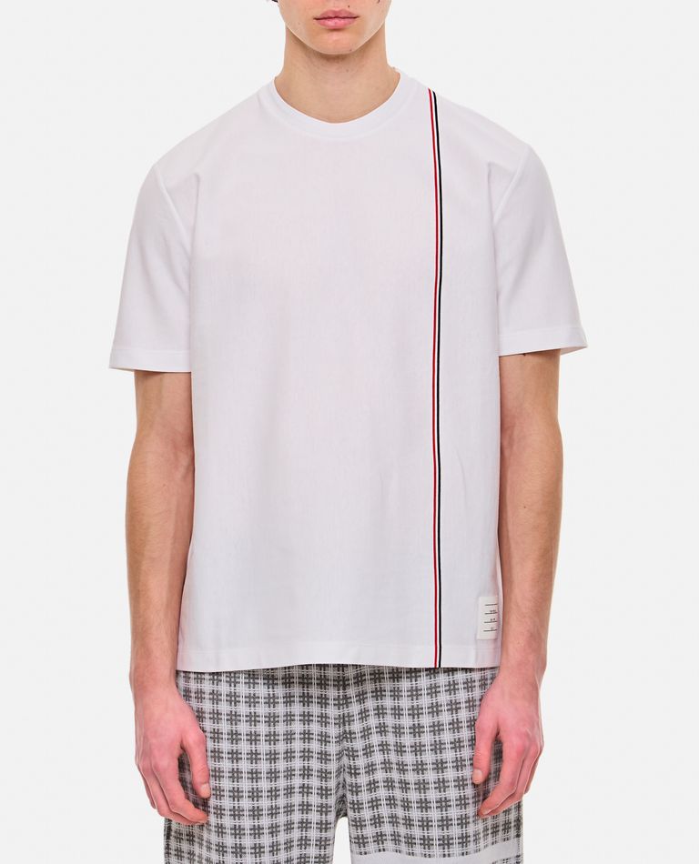 Tシャツ・カットソー THOM BROWNE Men T Shirts MJS252A J0138100 White COTTON T-SHIRT for Men - Thom Browne sale | Biffi