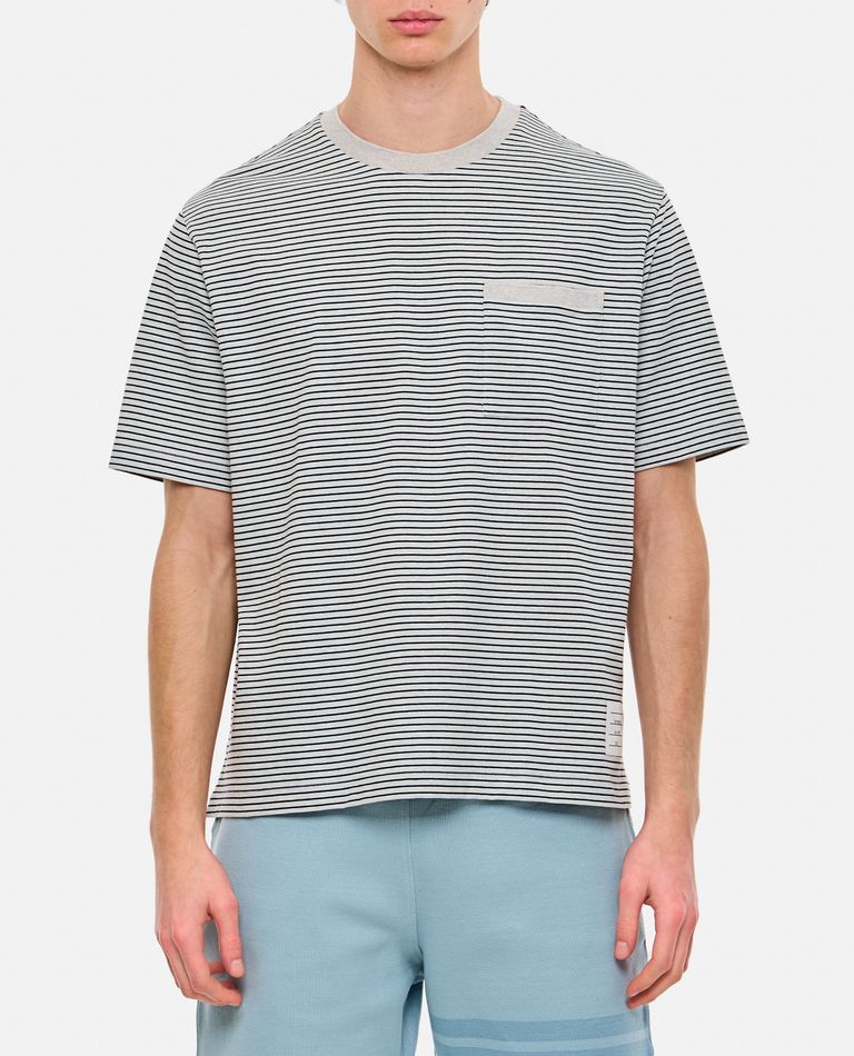Thom Browne  ,  Oversized Cotton Pocket T-shirt  ,  Blue 1