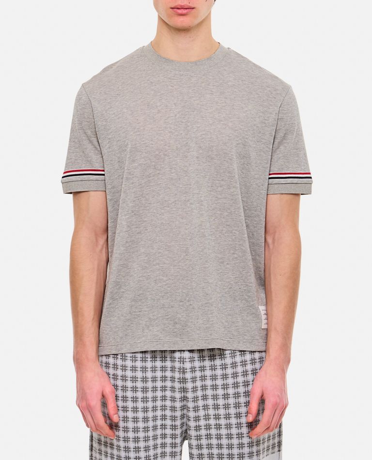 Thom Browne  ,  Ribbed Cuff T-shirt  ,  Grey 4