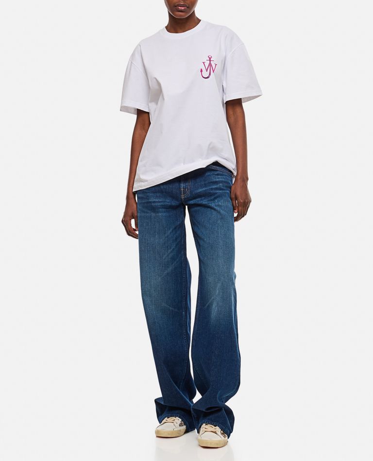 Shop Jw Anderson Naturally Sweet Anchor T-shirt In White