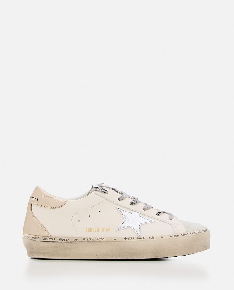 Golden Goose Hi Star Trainers In White