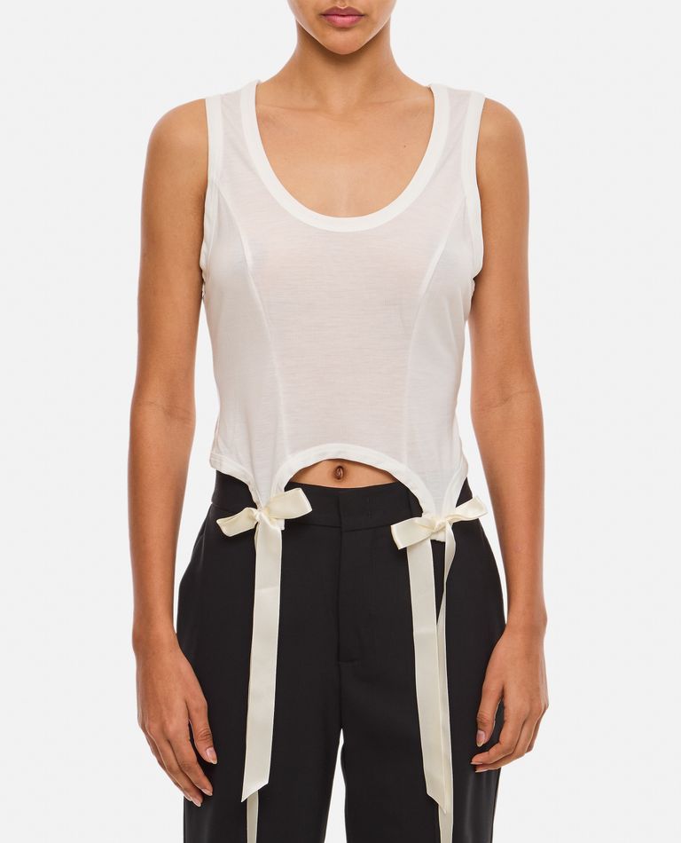 Simone Rocha White Easy Tank Top In White
