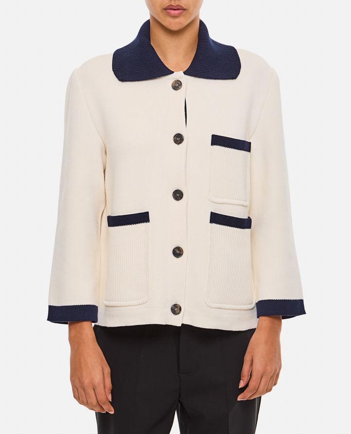 Thom Browne - POLO COLLAR COTTON AND CASHMERE JACKET_1
