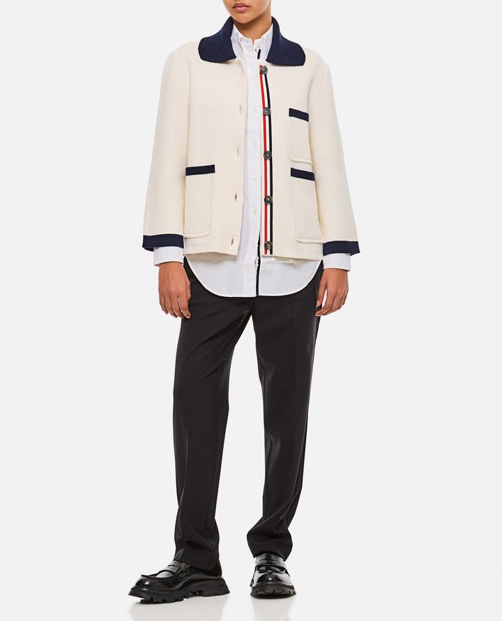 Thom Browne - POLO COLLAR COTTON AND CASHMERE JACKET_2