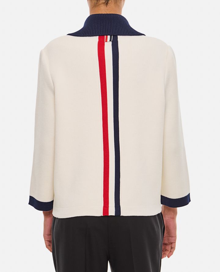 Thom Browne - POLO COLLAR COTTON AND CASHMERE JACKET_3