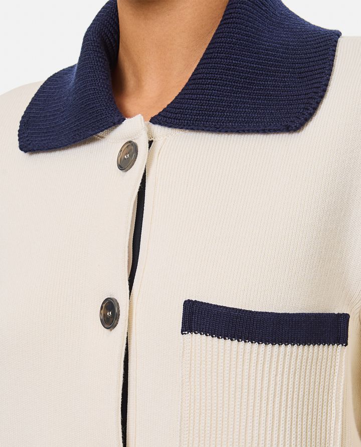 Thom Browne - POLO COLLAR COTTON AND CASHMERE JACKET_4