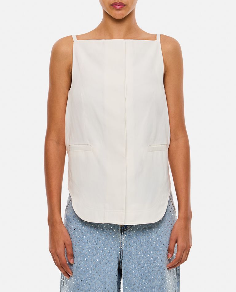 Shop Loulou Studio Sleeveless Top In White