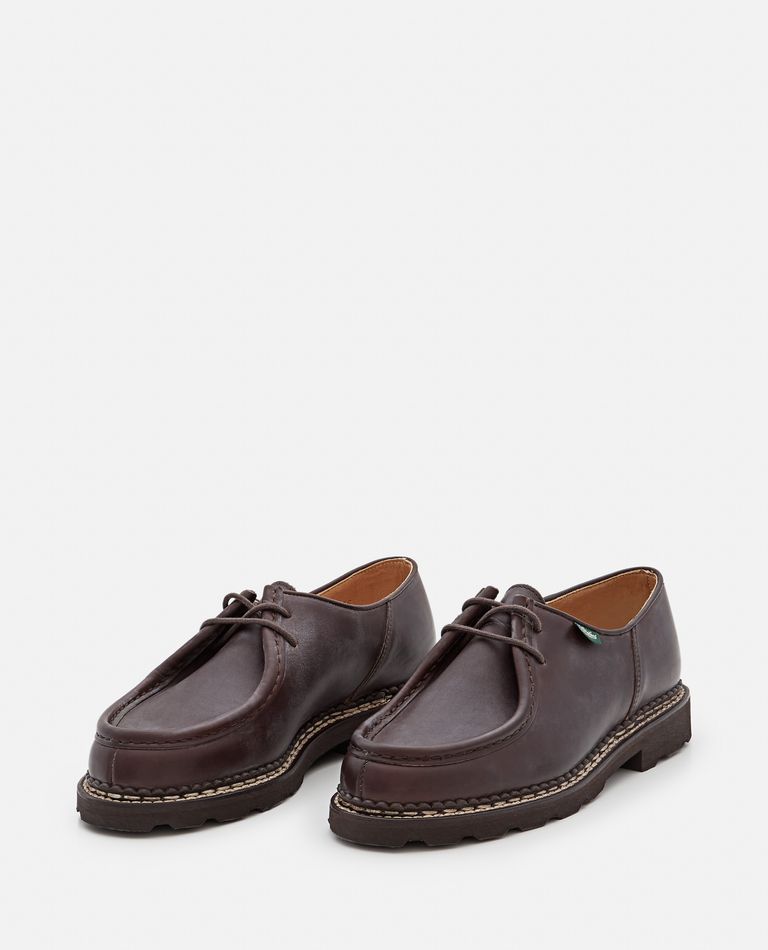 Shop Paraboot Michael Leather Derby Shoes In Brown