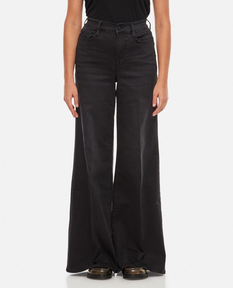 Frame Le Pixie Petite Palazzo Jeans In Black