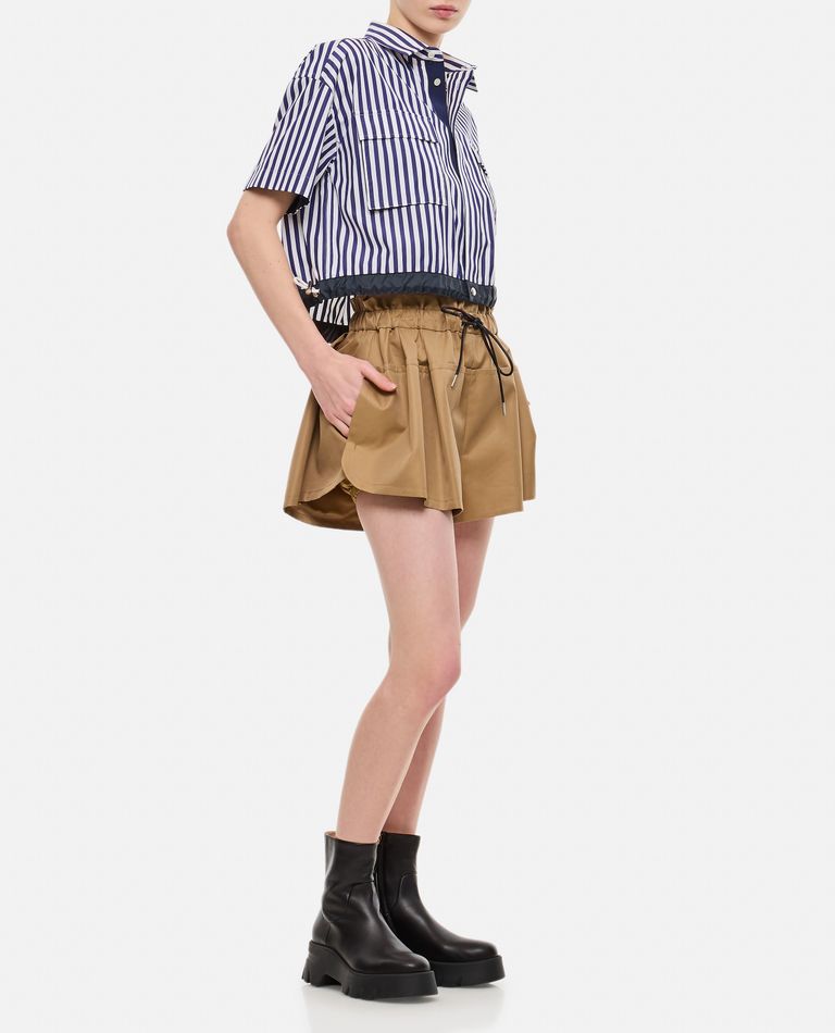 COTTON GABARDINE SHORTS