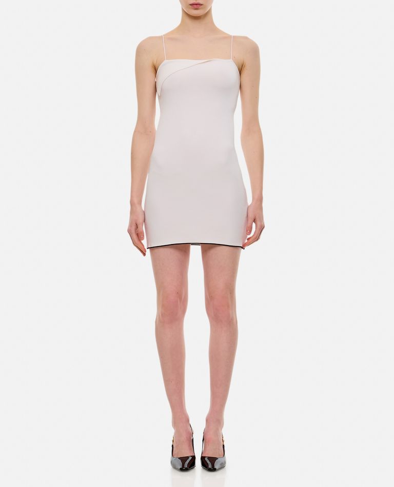 Shop Jacquemus Viscose Mini Dress In White