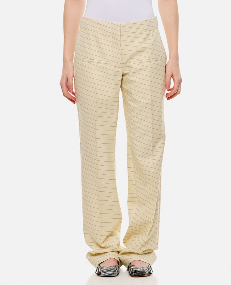 Jw Anderson J.w. Anderson Front Pocket Straight Trousers In White