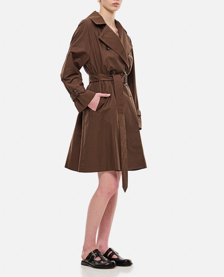 Shop Max Mara The Cube Titrench Impermeable Coat In Brown