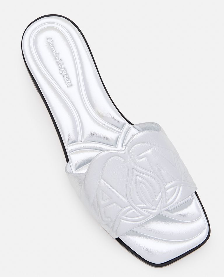 サンダル・ミュール ALEXANDER MCQUEEN FLAT LEATHER SLIDE SANDAL FLAT LEATHER SLIDE SANDAL for Women - Alexander McQueen sale
